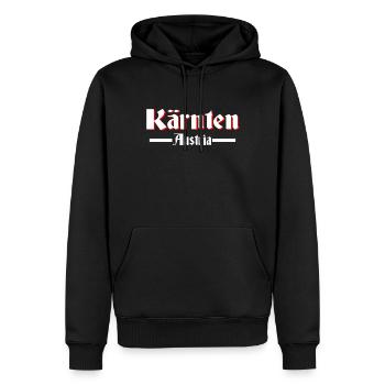 Kärnten - Männer Premium Bio Hoodie - Schwarz - Vorne - Nico (187cm)