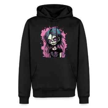 Zombie Emo Fille - Sweat à capuche Premium bio Homme - noir - Devant - Nico (187cm)