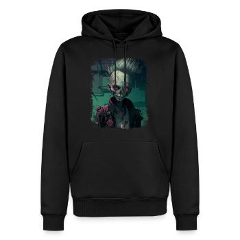 Alien Zombie Punk - Männer Premium Bio Hoodie - Schwarz - Vorne - Nico (187cm)