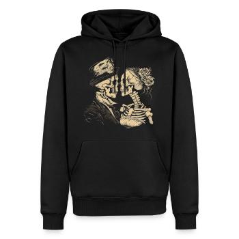 Ewige Liebe - Männer Premium Bio Hoodie - Schwarz - Vorne - Nico (187cm)