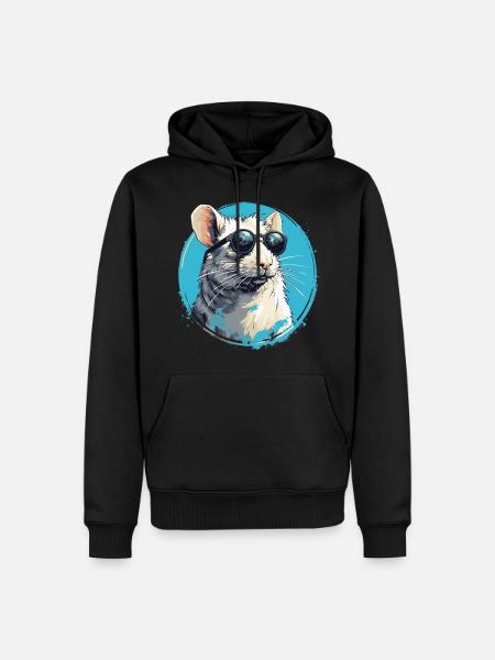Cool Rat - Men’s Premium Organic Hoodie - black