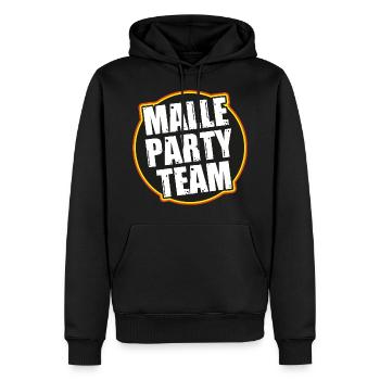 Malle Party Team - Männer Premium Bio Hoodie - Schwarz - Vorne - Nico (187cm)