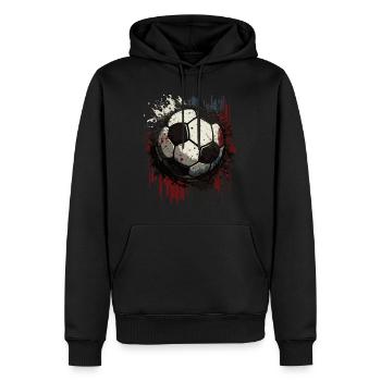 Football - Sweat à capuche Premium bio Homme - noir - Devant - Nico (187cm)