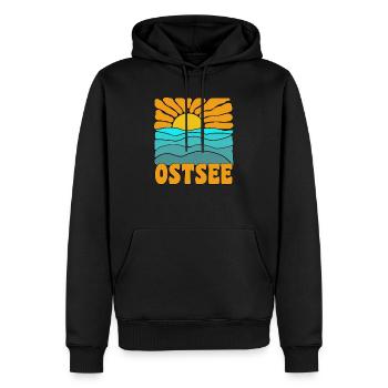 Meer Sonne Ostsee - Männer Premium Bio Hoodie - Schwarz - Vorne - Nico (187cm)