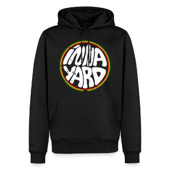 Inna Yard - Men’s Premium Organic Hoodie - black - Front - Nico (187cm)