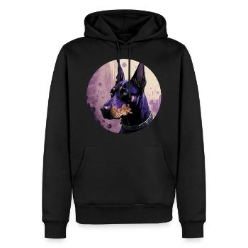 Cool Doberman - Sweat à capuche Premium bio Homme - noir - Devant - Nico (187cm)