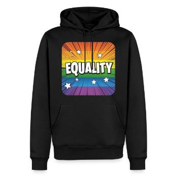 LGBTQ Equality - Männer Premium Bio Hoodie - Schwarz - Vorne - Nico (187cm)
