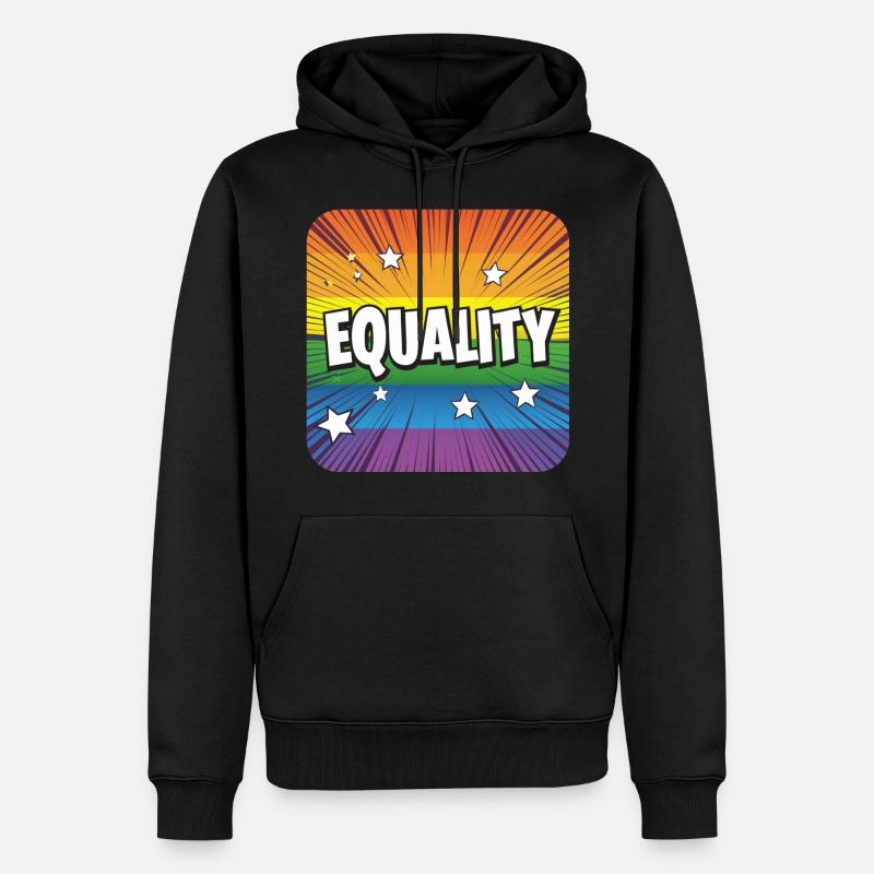 LGBTQ Equality - Männer Premium Bio Hoodie - Schwarz