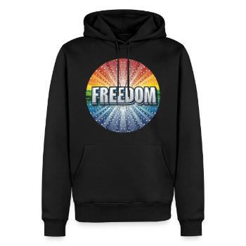 LGBTQ Freedom - Männer Premium Bio Hoodie - Schwarz - Vorne - Nico (187cm)