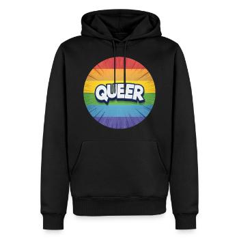 LGBTQ Queer - Männer Premium Bio Hoodie - Schwarz - Vorne - Nico (187cm)