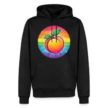 LGBTQ Pfirsich - Männer Premium Bio Hoodie - Schwarz - Vorne - Nico (187cm)
