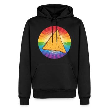 LGBTQ Nacho - Sweat à capuche Premium bio Homme - noir - Devant - Nico (187cm)