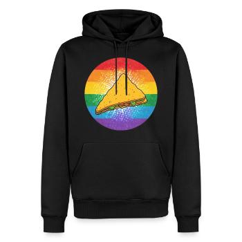 LGBTQ Nacho - Männer Premium Bio Hoodie - Schwarz - Vorne - Nico (187cm)