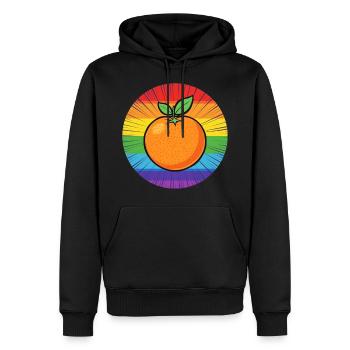 LGBTQ Orange - Männer Premium Bio Hoodie - Schwarz - Vorne - Nico (187cm)