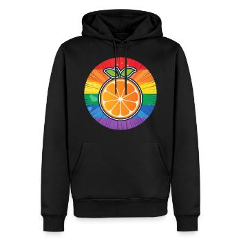LGBTQ Orange - Männer Premium Bio Hoodie - Schwarz - Vorne - Nico (187cm)