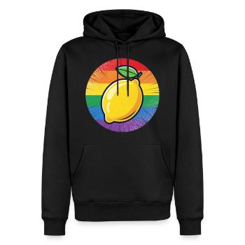 LGBTQ Zitrone Limette - Männer Premium Bio Hoodie - Schwarz - Vorne - Nico (187cm)