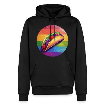 LGBTQ Taco - Sweat à capuche Premium bio Homme - noir - Devant - Nico (187cm)