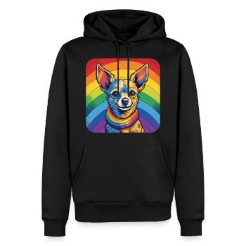 LGBTQ Chihuahua - Männer Premium Bio Hoodie - Schwarz - Vorne - Nico (187cm)