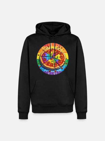 LGBTQ Pizza - Men’s Premium Organic Hoodie - black