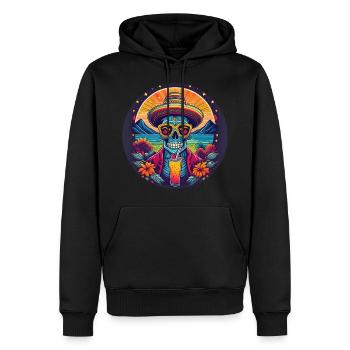5 de Mayo Party Drinko de Mayo Sugar Skull Drink - Men’s Premium Organic Hoodie - black - Front - Nico (187cm)