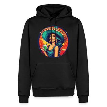 5 de Mayo Party Drinko de Mayo Mexican Wife Tee - Men’s Premium Organic Hoodie - black - Front - Nico (187cm)