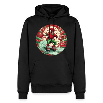 Weihnachtself Skateboarding - Männer Premium Bio Hoodie - Schwarz - Vorne - Nico (187cm)