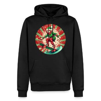 Weihnachtself Skateboarding - Männer Premium Bio Hoodie - Schwarz - Vorne - Nico (187cm)