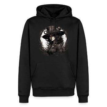 Emo Cowboy Steampunk Mädchen - Männer Premium Bio Hoodie - Schwarz - Vorne - Nico (187cm)