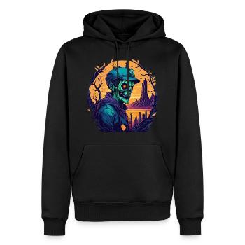 Gruseliges Halloween-partykostüm Zombie - Männer Premium Bio Hoodie - Schwarz - Vorne - Nico (187cm)