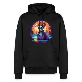 Gruseliges Halloween-party-kostüm Zombie - Sweat à capuche Premium bio Homme - noir - Devant - Nico (187cm)
