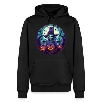 Gruseliges Halloween-partykostüm Hexe - Sweat à capuche Premium bio Homme - noir - Devant - Nico (187cm)