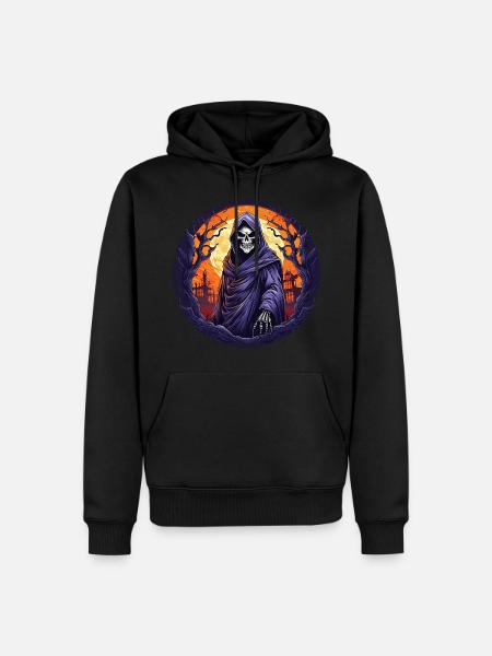 Gruseliges Halloween-partykostüm Sensenmann - Men’s Premium Organic Hoodie - black