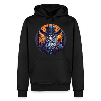 Gruseliges Halloween-partykostüm Hexenmeister - Sweat à capuche Premium bio Homme - noir - Devant - Nico (187cm)