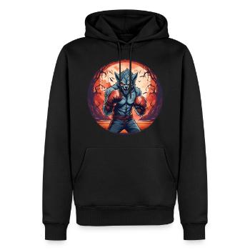 Gruseliges Halloween-partykostüm Werwolf-boxen - Men’s Premium Organic Hoodie - black - Front - Nico (187cm)