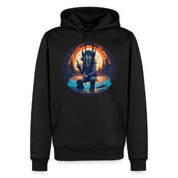 Gruseliges Halloween-partykostüm Werwolf-kostüm - Männer Premium Bio Hoodie - Schwarz - Vorne - Nico (187cm)