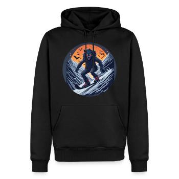 Gruseliges Halloween-partykostüm Werwolf-snowboard - Männer Premium Bio Hoodie - Schwarz - Vorne - Nico (187cm)