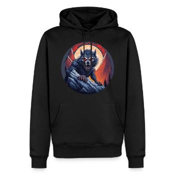 Gruseliges Halloween-partykostüm Werwolf-klettern - Männer Premium Bio Hoodie - Schwarz - Vorne - Nico (187cm)