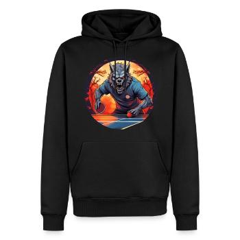 Gruseliges Halloween-partykostüm Werwolf Ping Pong - Männer Premium Bio Hoodie - Schwarz - Vorne - Nico (187cm)