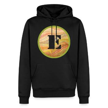 e 37 buchstabe e - Männer Premium Bio Hoodie - Schwarz - Vorne - Nico (187cm)