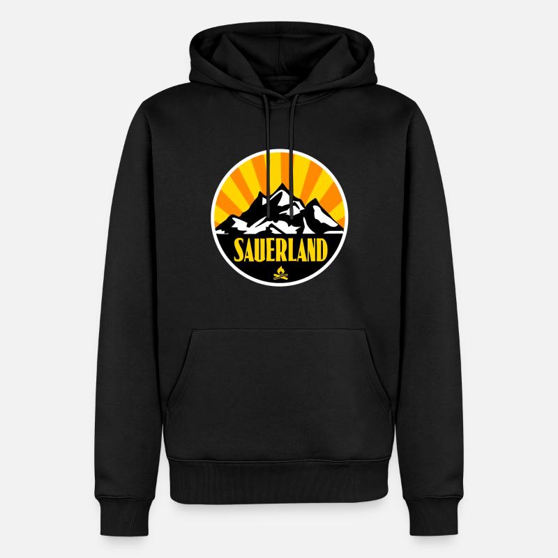 Sauerland - Männer Premium Bio Hoodie - Schwarz