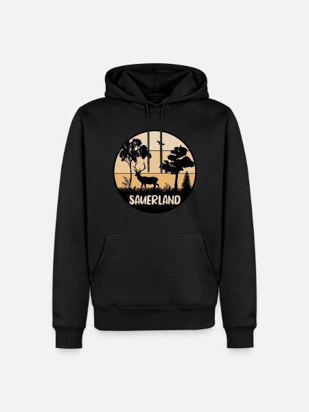 Sauerland - Männer Premium Bio Hoodie - Schwarz