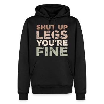 Shut Up Legs You're Fine Funny Runner Running - Sweat à capuche Premium bio Homme - noir - Devant - Nico (187cm)