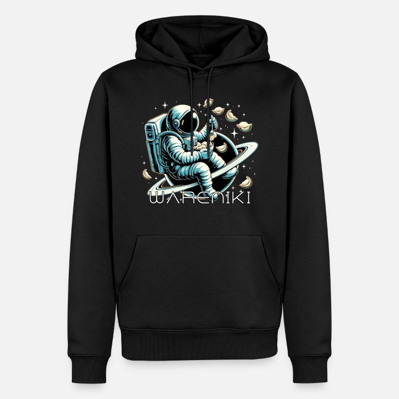 Wareniki Astronaut lecker Geschenk - Männer Premium Bio Hoodie - Schwarz
