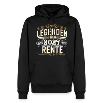 Legenden Gehen 2027 In Rente - Männer Premium Bio Hoodie - Schwarz - Vorne - Nico (187cm)