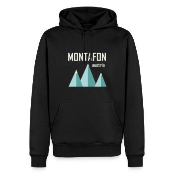 Minimal Montafon - Sweat à capuche Premium bio Homme - noir - Devant - Nico (187cm)