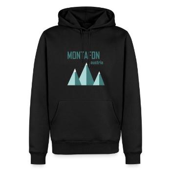Minimal Montafon - Sweat à capuche Premium bio Homme - noir - Devant - Nico (187cm)