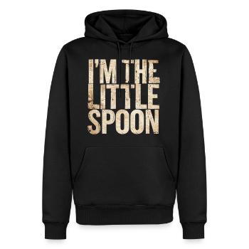 I'm The Little Spoon 14 - Männer Premium Bio Hoodie - Schwarz - Vorne - Nico (187cm)