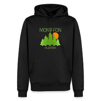 Montafon - Sweat à capuche Premium bio Homme - noir - Devant - Nico (187cm)