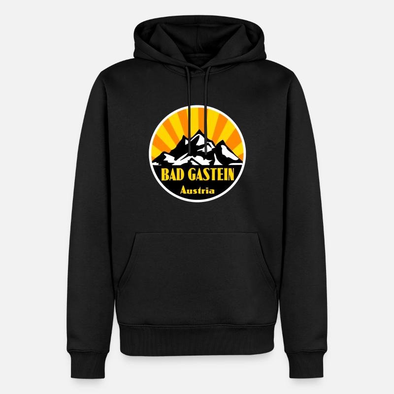 Bad Gastein - Sweat à capuche Premium bio Homme - noir