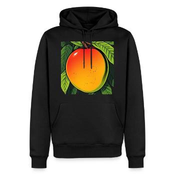 Mangue sur un arbre - Sweat à capuche Premium bio Homme - noir - Devant - Nico (187cm)
